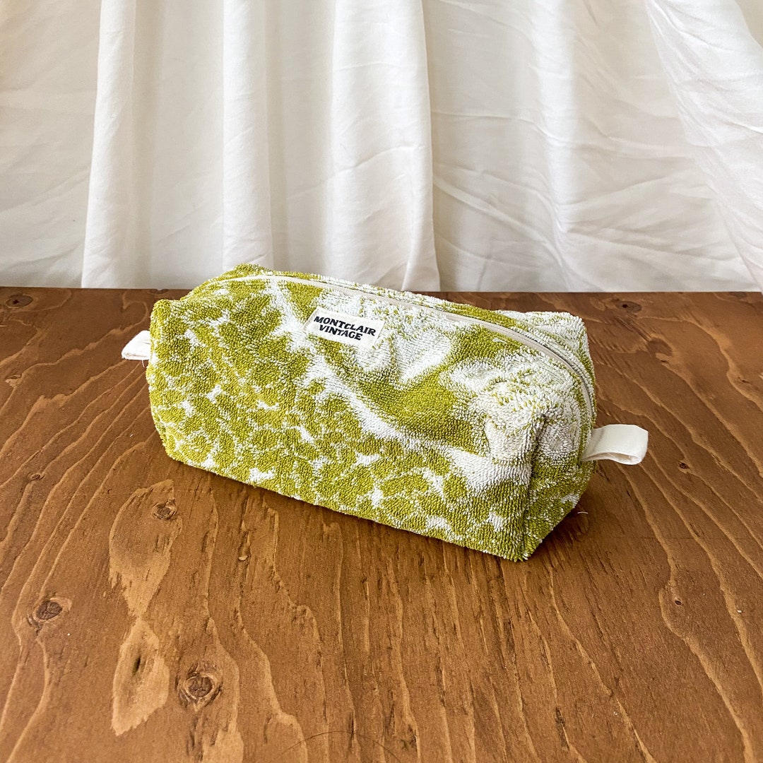 Upcycled Handmade Toiletry Bag Vintage Towel Cosmetic Bag Etsy