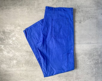 41"W Vintage French Blue Work Pants