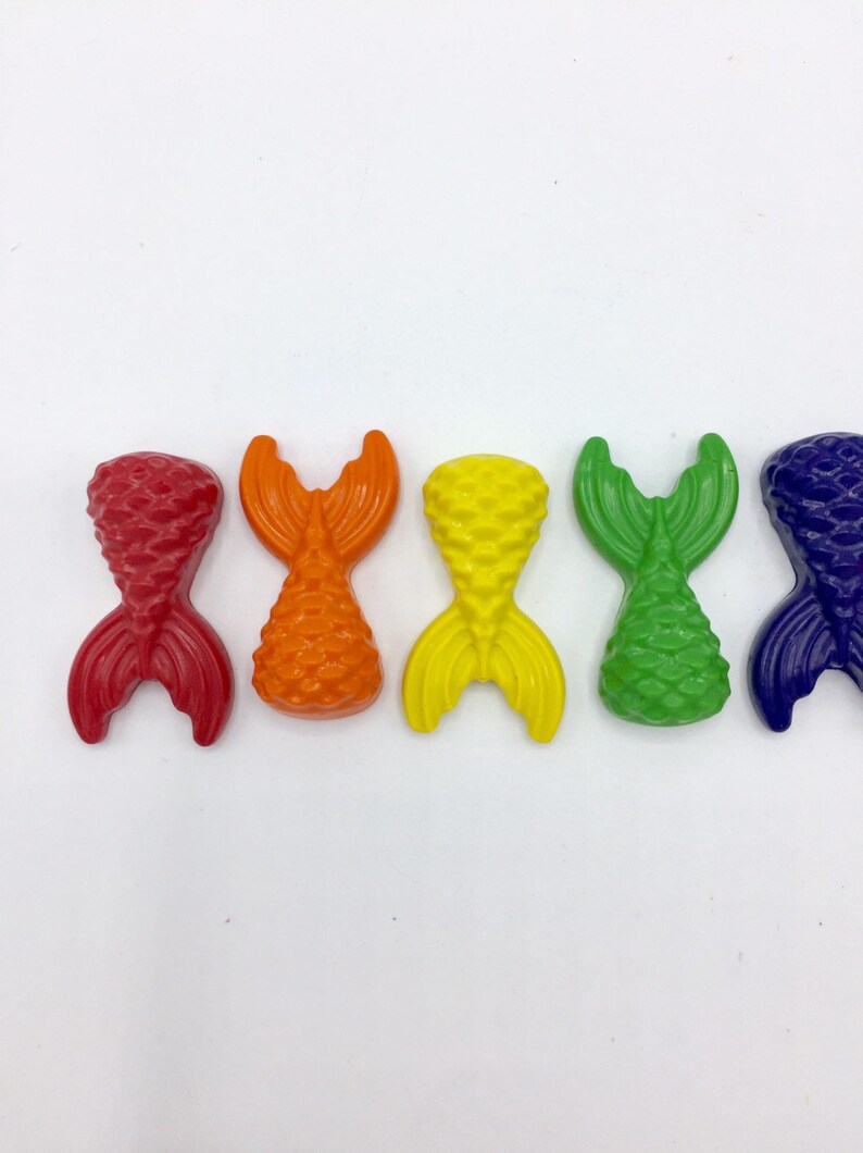 Set of 9 Mermaid Tail and Star Crayons