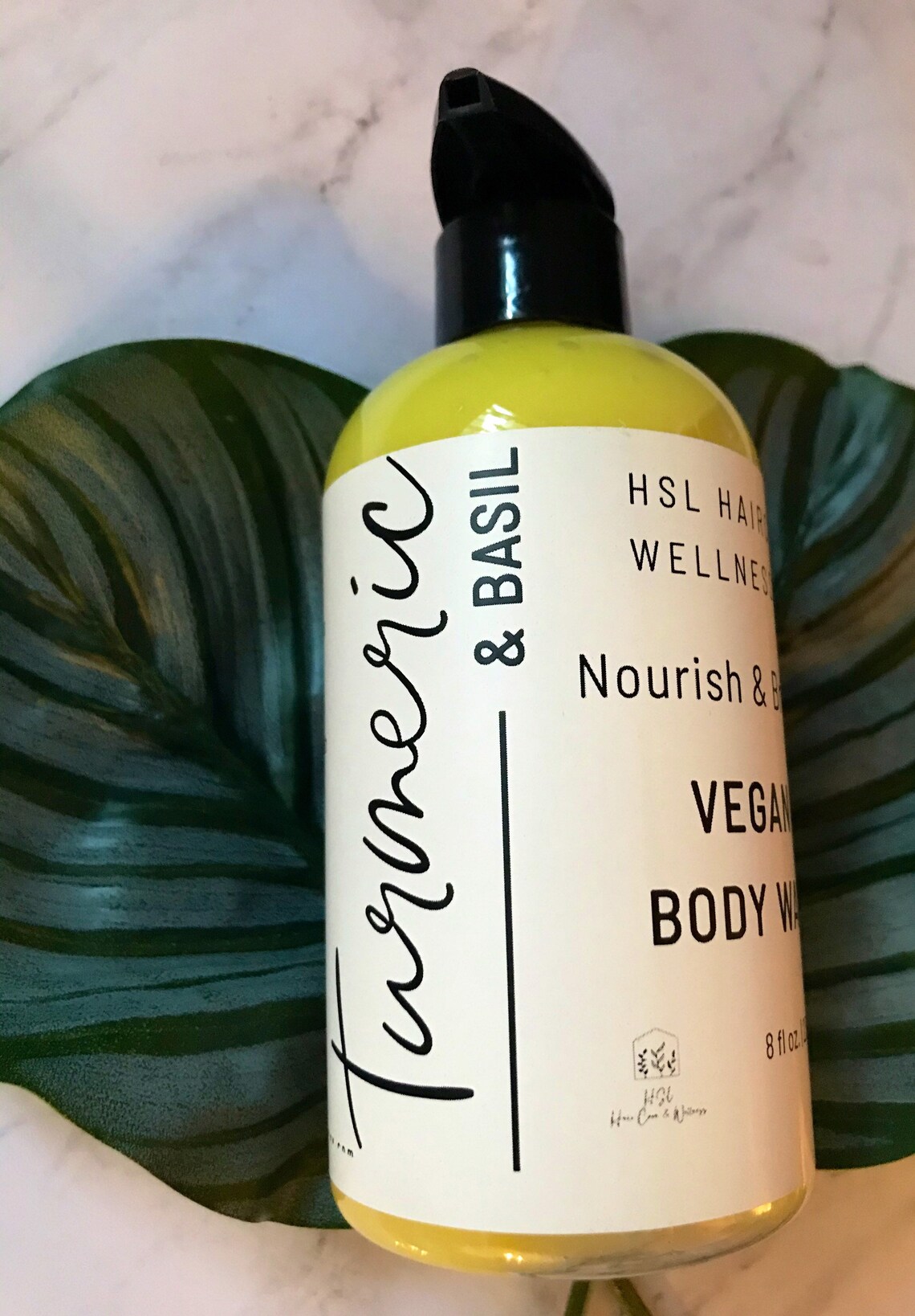 Vegan Turmeric & Basil Body Wash/8 oz/Brighten/Hydrate/Cleanse Etsy