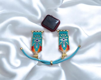 Correa de Apple Watch con cruz de cuentas