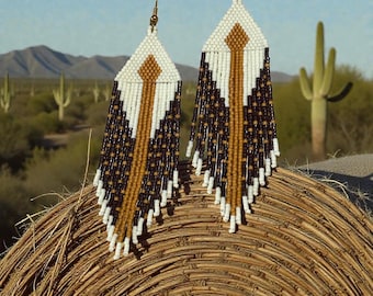Pendientes con flecos de estrella del desierto