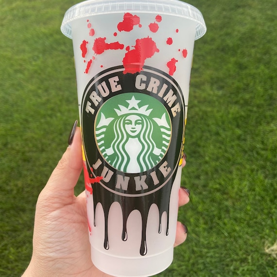 Custom Vinyl Starbucks Cup True Crime Starbucks Cup 