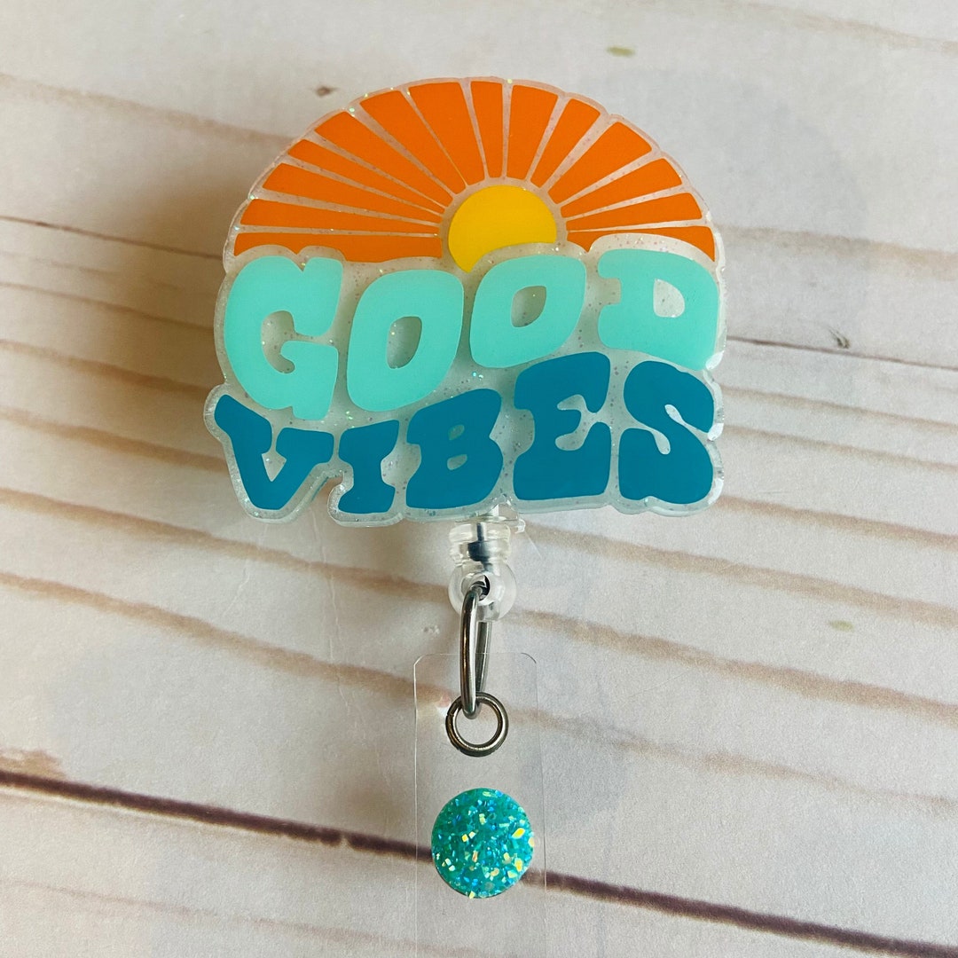 Acrylic Badge Reel Retractable Badge Holder Clip for ID Etsy