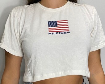 tommy hilfiger t shirt crop top