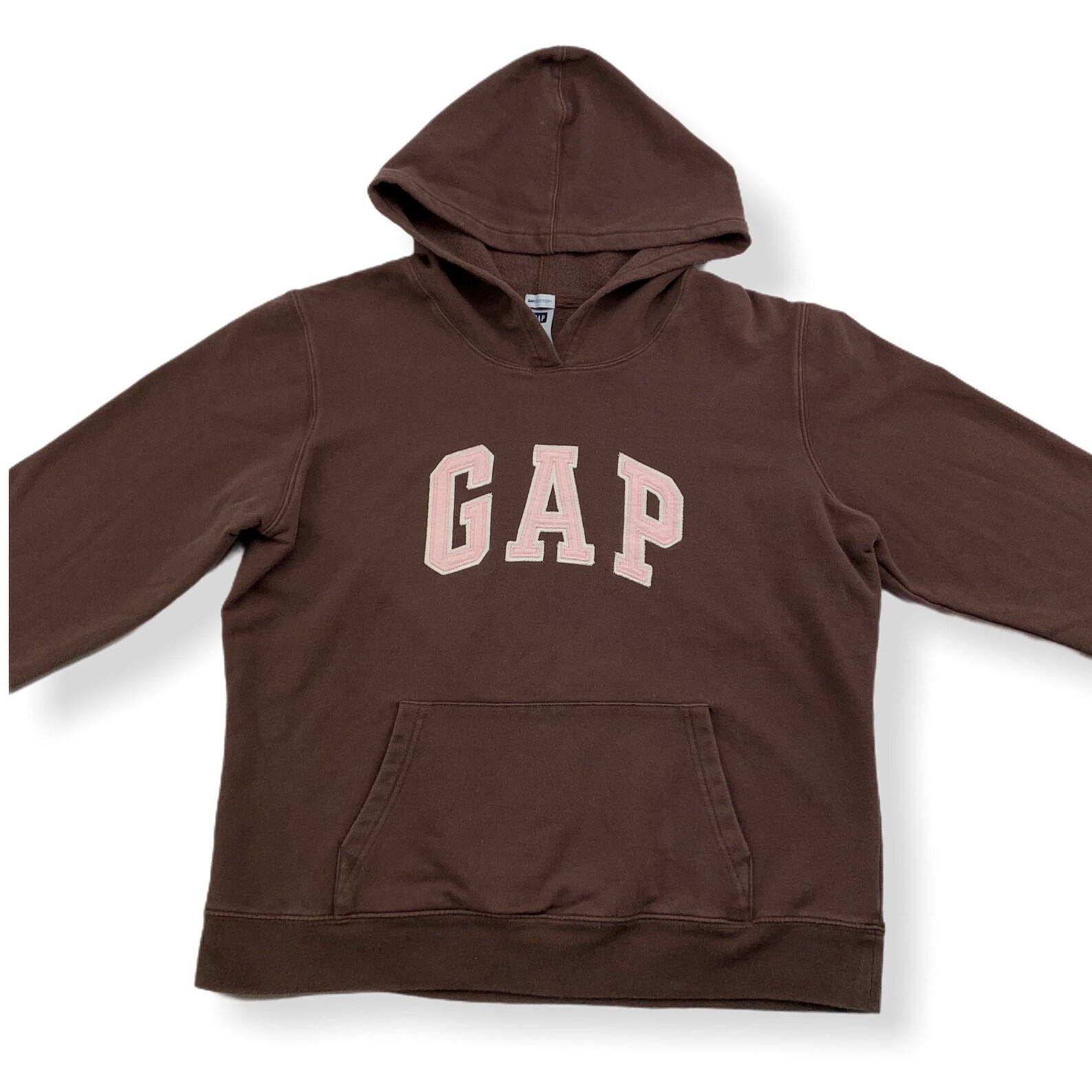 pink and brown gap hoodie