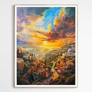 Vibrant Palestine Art Print | Palestine Home Decor, Palestinian Heritage Art, Office Decoration