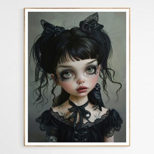 Stunning Gothic Doll Art Print | Gothic Doll Wall Art, Fantasy and Whimsical Art Lovers, Gift for Her