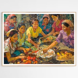 The Family Meal Art Print |  Filipino Heritage Art Print, Philippines Art Wall Decor, Perfect Housewarming Gift