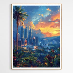 Essence of Kuala Lumpur Art Print | Skyline of Kuala Lumpur, Malaysia Art, Wall Decor, Perfect Gift for Travellers