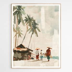 Philippines Beach Village Filipino Art Print | Filipino Heritage, Heritage Art Collection, Unique Housewarming Present