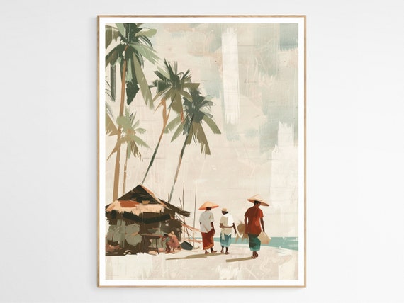 Philippines Beach Village Filipino Art Print | Filipino Heritage, Heritage Art Collection, Unique Housewarming Present