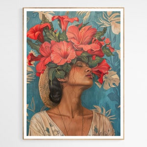 Stunning Filipina Art Print | Authentic Cultural Representation, Ideal for Home Office, Beautiful Birthday Gift