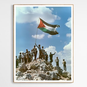 Rise of Palestine Art Print | Vibrant Palestinian Landscape, Home Decor, Palestine Activism, Unique Cultural Gift