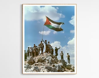 Rise of Palestine Art Print | Vibrant Palestinian Landscape, Home Decor, Palestine Activism, Unique Cultural Gift