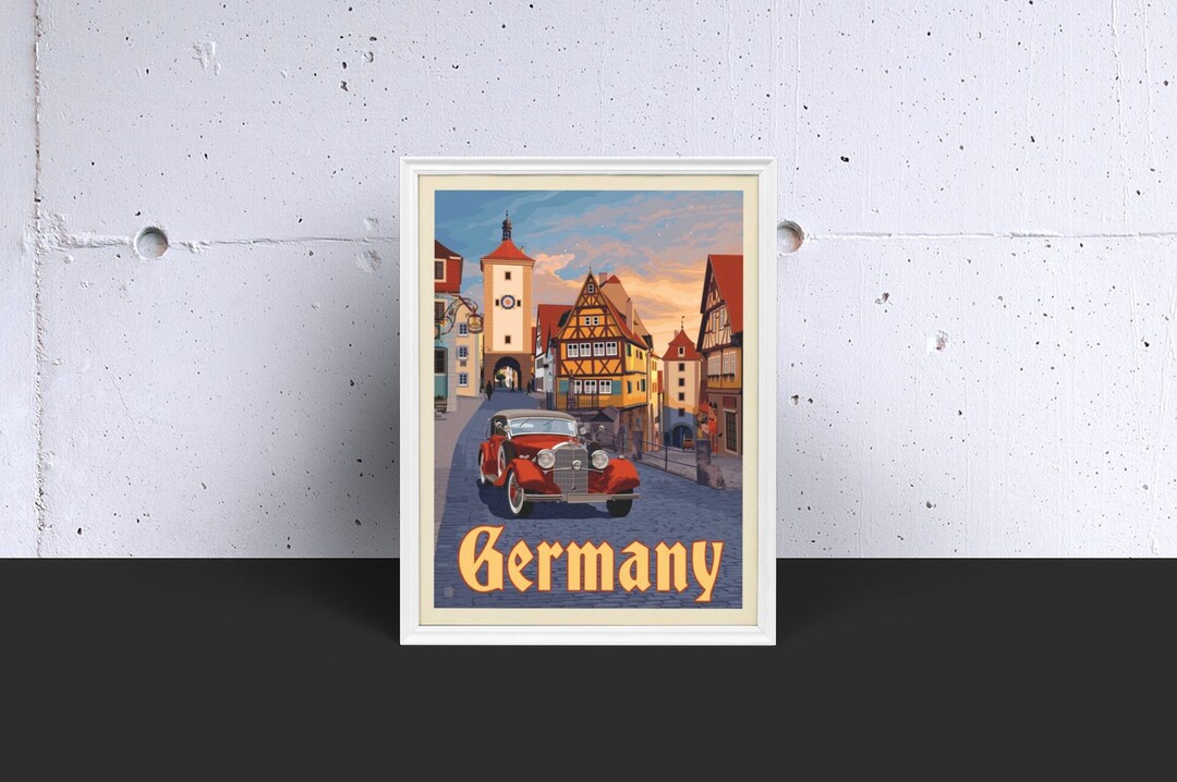 Vintage Germany Travel Poster. Discover Germany With This Retro Travel ...