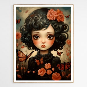 Vintage Style Doll Art Print | Vintage-Inspired Wall Decor, Unique Birthday Gift for Her, Classical Doll Artwork
