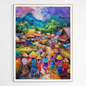Filipino Villager Tales Art Print | Celebrating Filipino Heritage, Cultural Gift for Philippines Enthusiasts, Philippines Wall Decor
