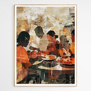 Salu-Salo Kamayan Art Print | Philippines Cultural Home Decor, Gift for Travel Enthusiasts