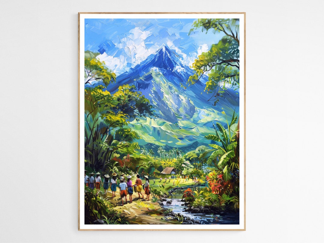 Beauty of Mount Apo Art Print | Mindanao Wall Art, Apo Sandawa Heritage ...