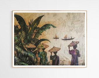 Stampa artistica "Filippine da lontano" / Decorazione murale tradizionale filippina, arte unica per la camera da letto, arte per il soggiorno, regalo per lui