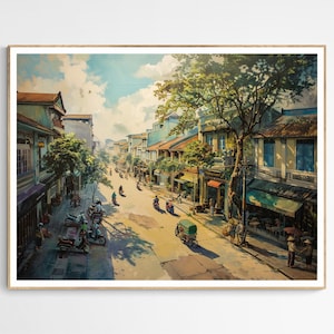 Filigraner Hanoi Vietnam Street Kunstdruck | Vietnam Kultur Kunstwerk, moderne Kunstdruck, Home Design, einzigartiges kulturelles Geschenk