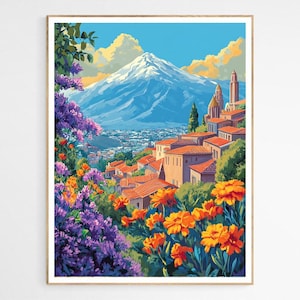 Beautiful Yerevan Scenery Art Print | Yerevan Landscape Art, Armenia Mount Aratat Decor