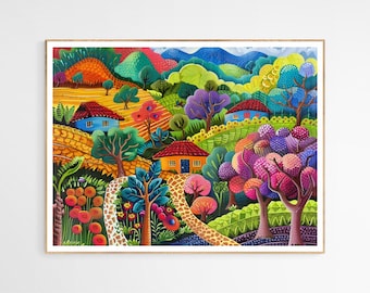 Countryside Philippines Art Print | Classic Filipino Landscape Print, Perfect Decor for Cultural Enthusiasts, Thoughtful Birthday Gift