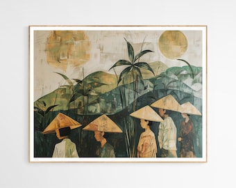 Gathering in the Valley Art Print | Filipino Inspired Art Print, Vibrant Cultural Wall Decor, Perfect Gift for Heritage Lovers