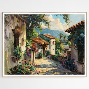 A Glimpse of Mexico Art Print | Mexican Landscape Art Print, Vibrant Nature Scene, Ideal for Living Room, Housewarming Gift
