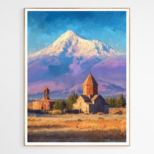Mount Ararat Beauty Art Print | Armenian Cultural Gift, Wall Decor for Living Room