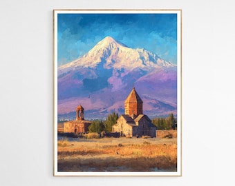 Mount Ararat Beauty Art Print | Armenian Cultural Gift, Wall Decor for Living Room