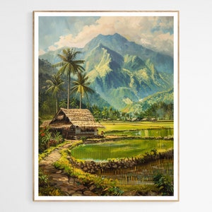 Majestic Philippines Landscape View Art Print | Filipino Culture Wall Decor, Philippines Landscape Piece, Perfect Housewarming Gift