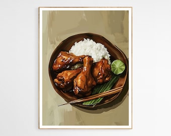 Tasteful Adobo Art Print, Authentic Filipino Cuisine , Unique Housewarming Gift Idea, Filipino Cuisine Wall Decor