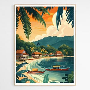 Philippines Island Love Art Print | Filipino Cultural Illustration, Philippines Home Decor