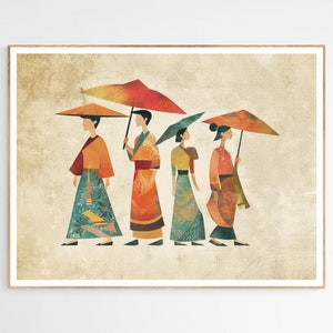 Traditional Philippines Line Up Art Print | Philippines Village Life Art Decor, Ideal Gift for Housewarmings