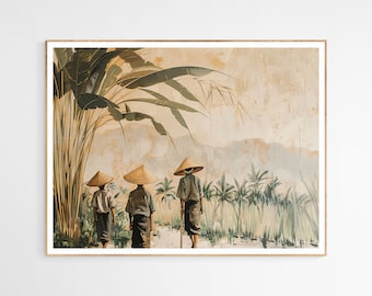 Stampa artistica "Triple Salakot Men Philippines" / Paesaggio filippino minimalista, decorazione murale unica, regalo di viaggio per le Filippine