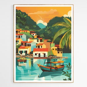Aqua Life in Vietnam Art Print | Vietnamese Culture, Colorful Wall Decor, Perfect for Living Room or Office, Ideal Vietnamese Gift
