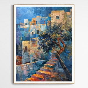 Palestine Abstract Olive Tree Art Print | Palestine Art Print, Colorful Wall Decor, Cultural Home Artwork, Unique Gift Idea