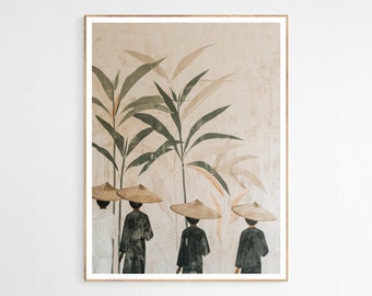 Unique and Rare Filipino Villagers Art Print | Ethnic Home Decor Gift Idea, Essence of the Philippines, Travel Print for the Philippines