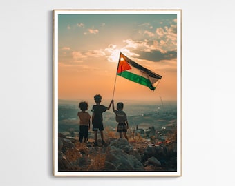 Adembenemende bevrijding van Palestina-kunstprint | Palestijns activisme, Palestijnse fotografie, cadeau voor hem