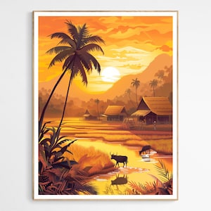 Vietnam Citrus Field Art Print | Stunning Travel Print, Home Decor or Office, Unique Gift for Art Lovers