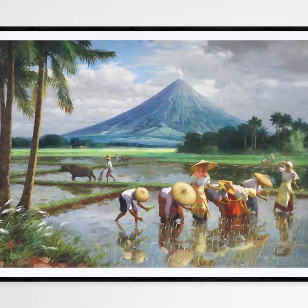 Planting Rice, 1921 | Fernando Amorsolo Art Print.