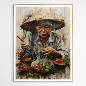 Vietnam Villager Cuisine Art Print | Vietnam Kitchen Cuisine Art, Exotic Art Print, Home Decoration, Travel to Vietnam Gift
