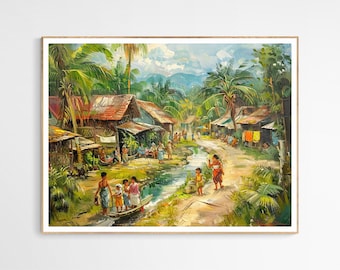 Tinikling Tales Art Print | Unique Wall Art for Culture Enthusiasts, The Philippines Travel Print, Birthday Gift for Him