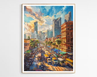 Intricate Philippines Manila Art Print | Essence of Filipino Culture, Gift for Him, Cultural Wall Decor
