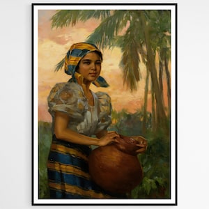 Girl with Jar, 1935 | Fernando Amorsolo Art Print.