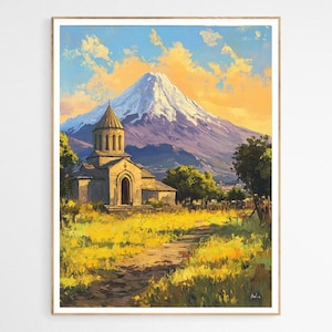 Mount Ararat Armenia Art Print | Armenian Landscape Home Decor, Wall Decor for Bedroom