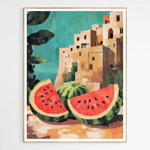 Watermelons of Palestine Art Print | Palestinian Cultural Decor, Watermelon Art, Al-Aqsa Inspired Illustration