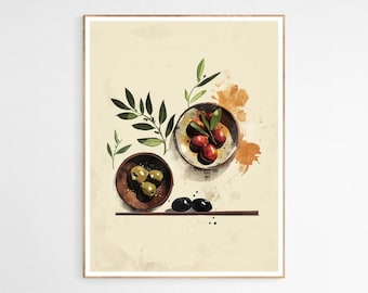 The Olives of Palestine Art Print | Palestine Art Print, Colorful Wall Decor, Cultural Home Artwork, Unique Gift Idea
